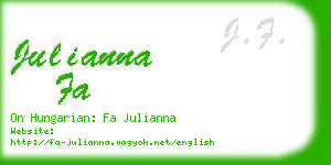 julianna fa business card